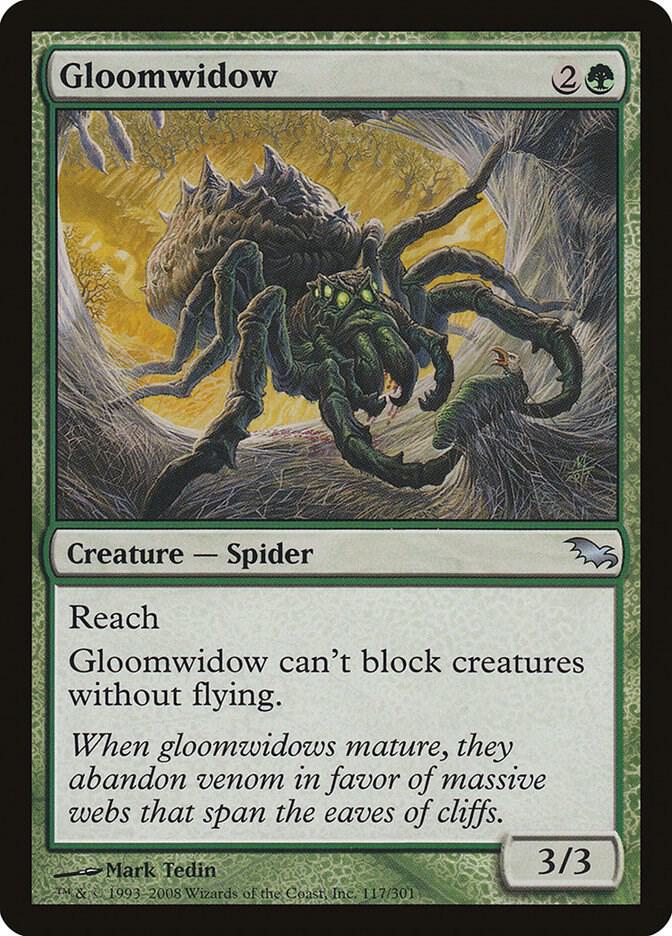 Gloomwidow 117 card from Shadowmoor