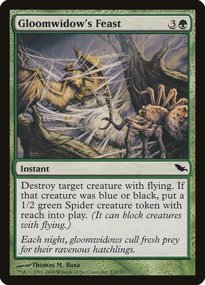 Gloomwidow's Feast 118 card from Shadowmoor