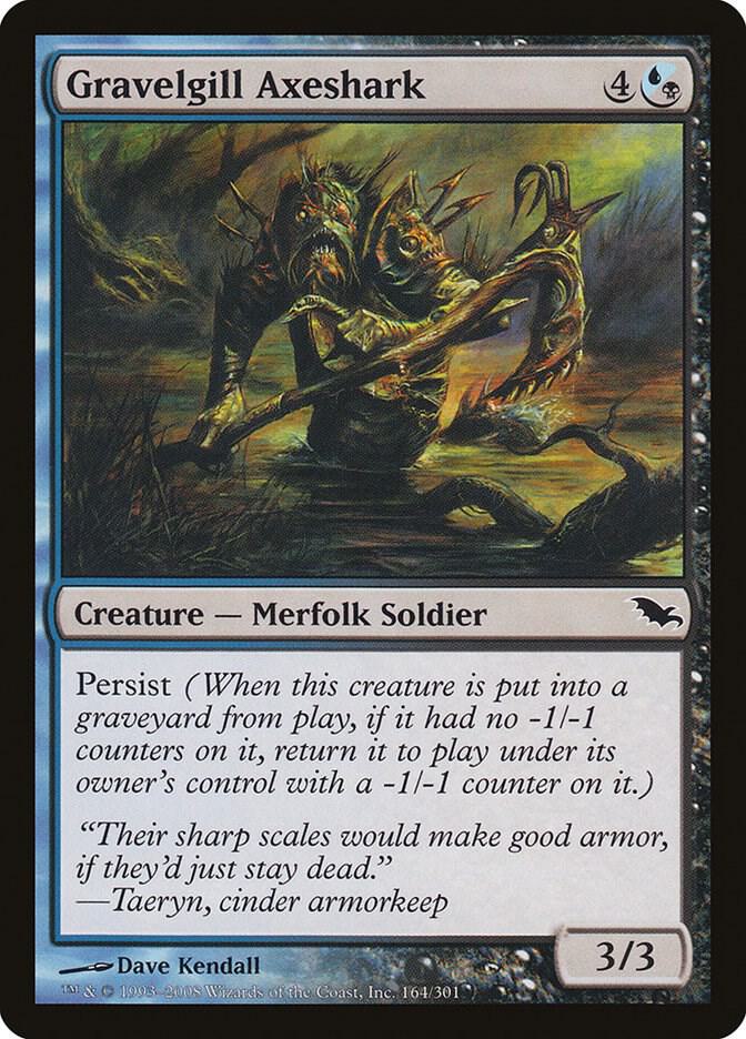 Gravelgill Axeshark 164 card from Shadowmoor