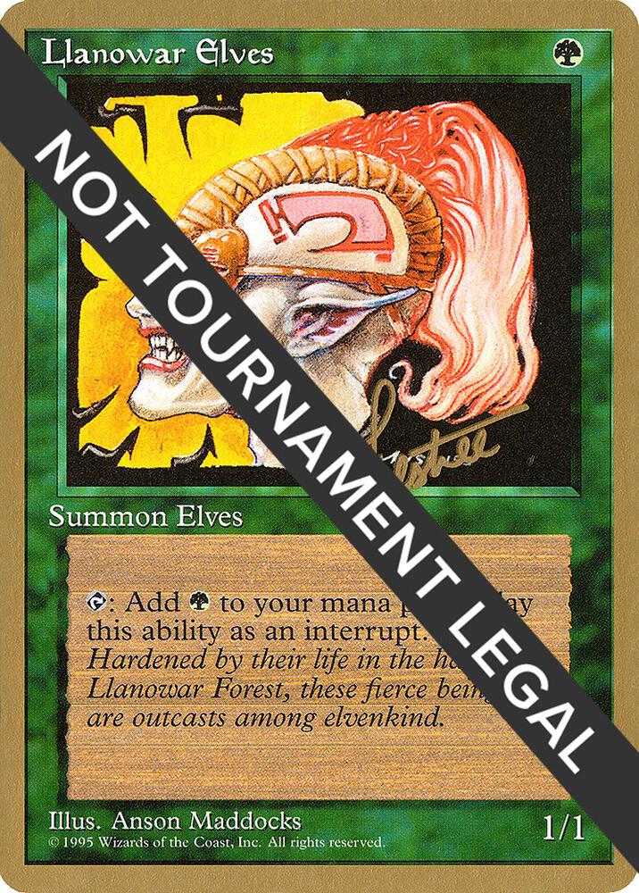 Llanowar Elves - 1996 Bertrand Lestree (4ED) card from World Championship Decks