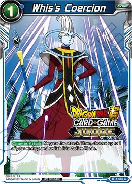 Whis's Coercion BT1-055 card from Judge Promotion Cards