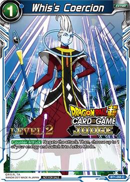 Whis's Coercion (Level 2) BT1-055 card from Judge Promotion Cards