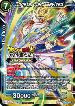 Gogeta, Hero Revived BT5-038 card from Judge Promotion Cards