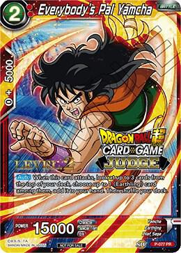 Everybody's Pal Yamcha (Level 2) P-077 card from Judge Promotion Cards