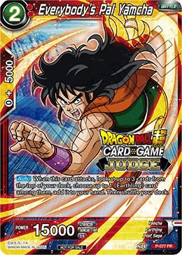 Everybody's Pal Yamcha P-077 card from Judge Promotion Cards