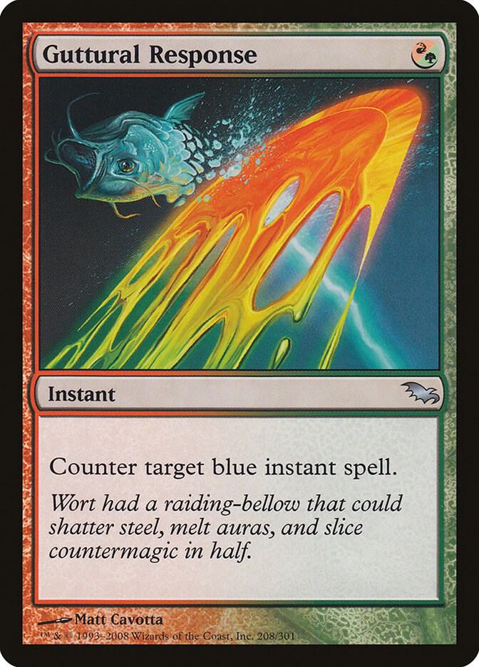 Guttural Response 208 card from Shadowmoor
