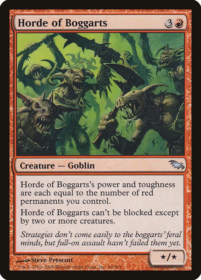 Horde of Boggarts 94 card from Shadowmoor