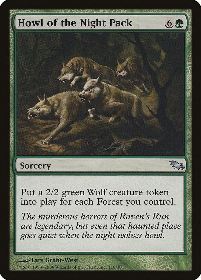 Howl of the Night Pack 119 card from Shadowmoor