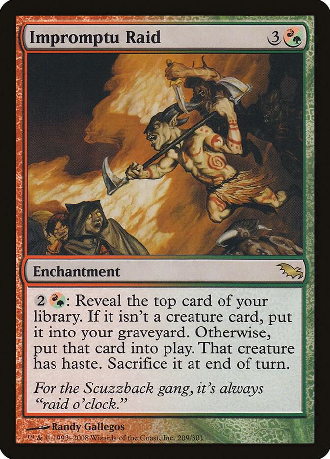 Impromptu Raid 209 card from Shadowmoor