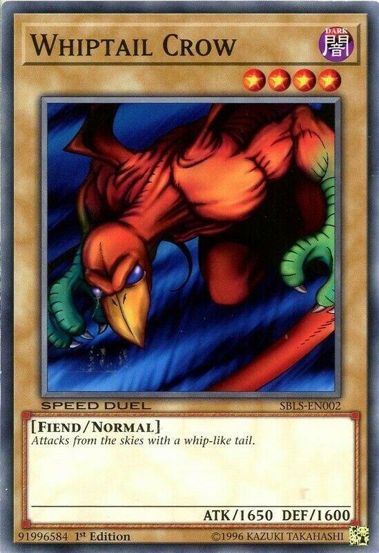 Whiptail Crow SBLS-EN002 card from Speed Duel: Arena of Lost Souls