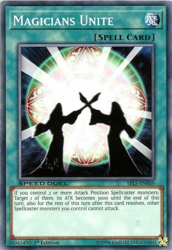 Magicians Unite SBLS-EN009 card from Speed Duel: Arena of Lost Souls