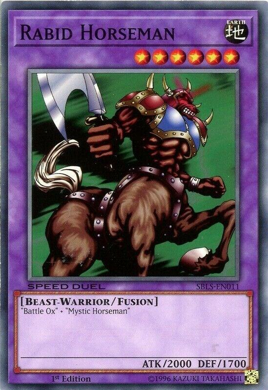 Rabid Horseman SBLS-EN011 card from Speed Duel: Arena of Lost Souls