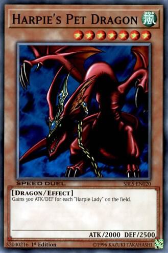 Harpie's Pet Dragon SBLS-EN020 card from Speed Duel: Arena of Lost Souls