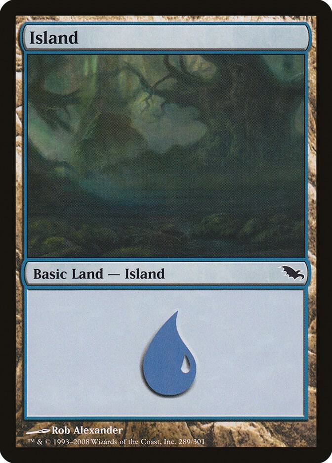 Island 289 card from Shadowmoor