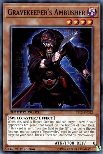 Gravekeeper's Ambusher SBLS-EN022 card from Speed Duel: Arena of Lost Souls