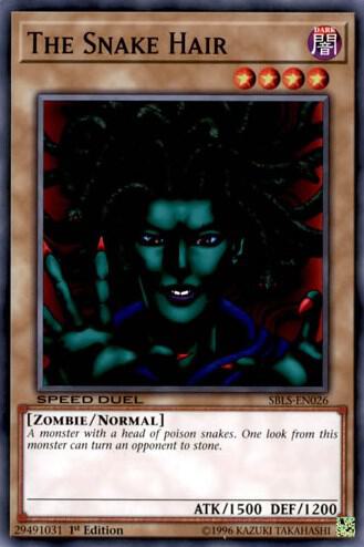The Snake Hair SBLS-EN026 card from Speed Duel: Arena of Lost Souls