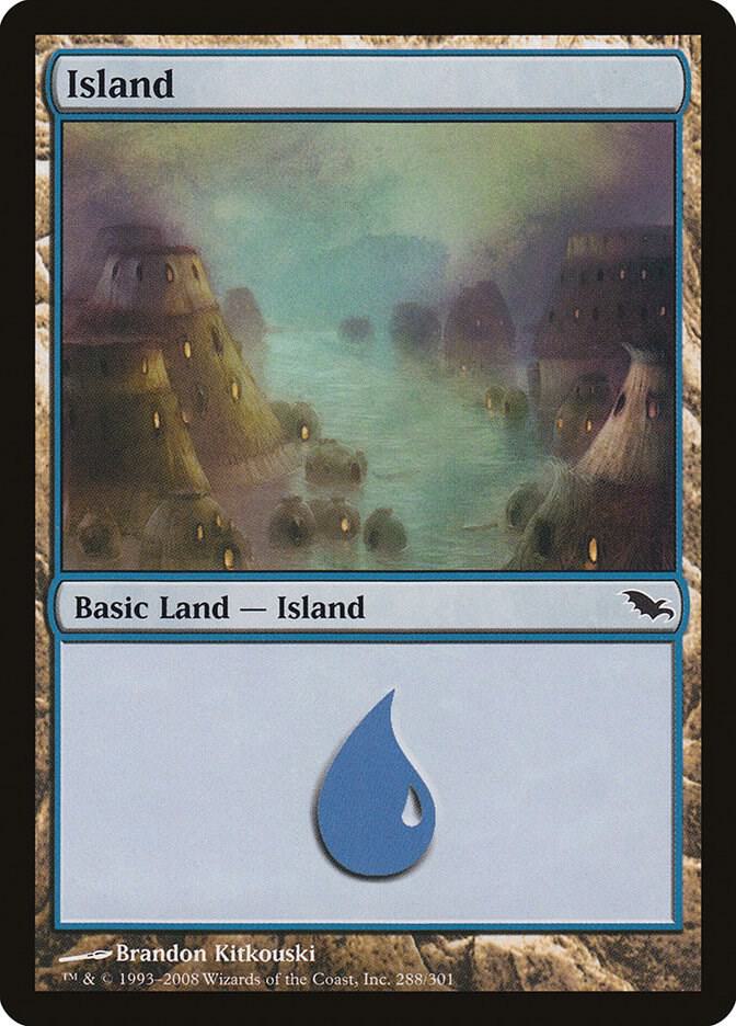 Island 288 card from Shadowmoor