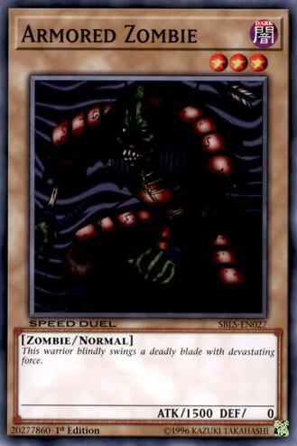 Armored Zombie SBLS-EN027 card from Speed Duel: Arena of Lost Souls