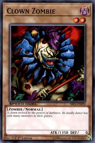 Clown Zombie SBLS-EN029 card from Speed Duel: Arena of Lost Souls