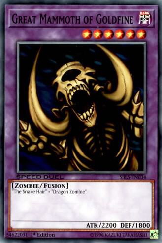 Great Mammoth of Goldfine SBLS-EN034 card from Speed Duel: Arena of Lost Souls