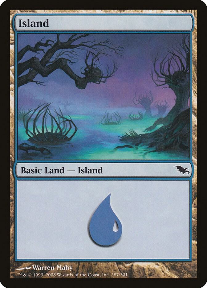 Island 287 card from Shadowmoor