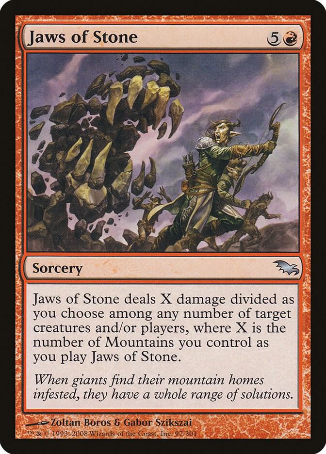 Jaws of Stone 97 card from Shadowmoor