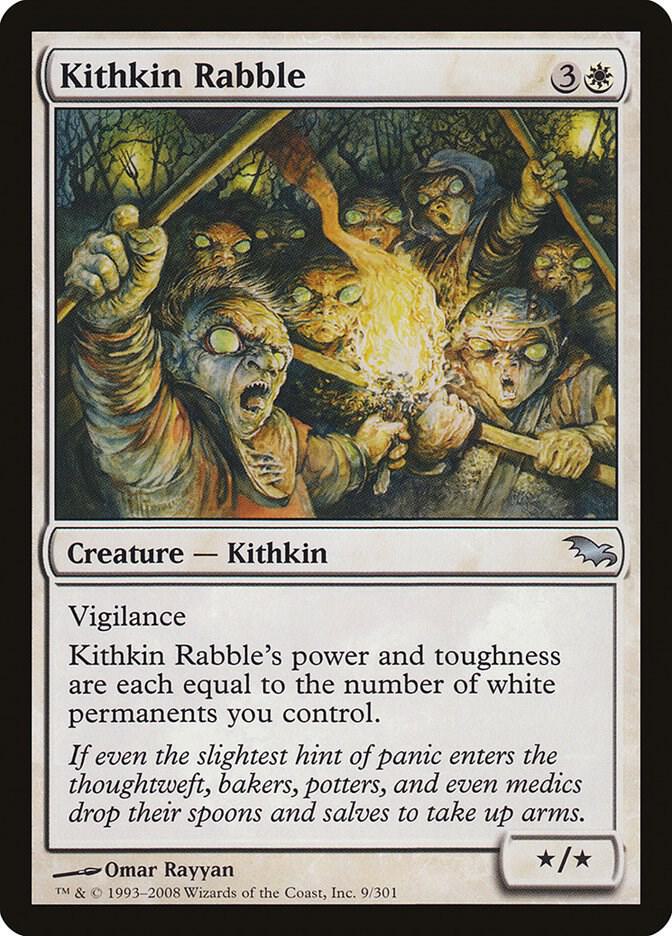 Kithkin Rabble 9 card from Shadowmoor