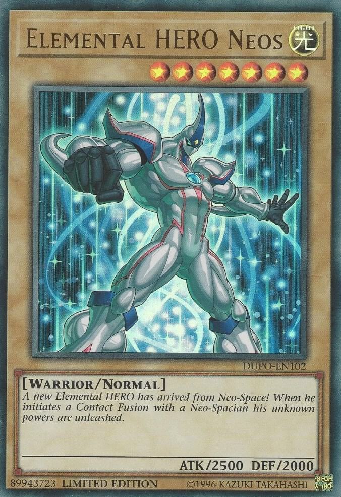 Elemental HERO Neos DUPO-EN102 card from Duel Power