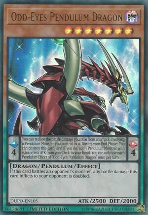 Odd-Eyes Pendulum Dragon DUPO-EN105 card from Duel Power