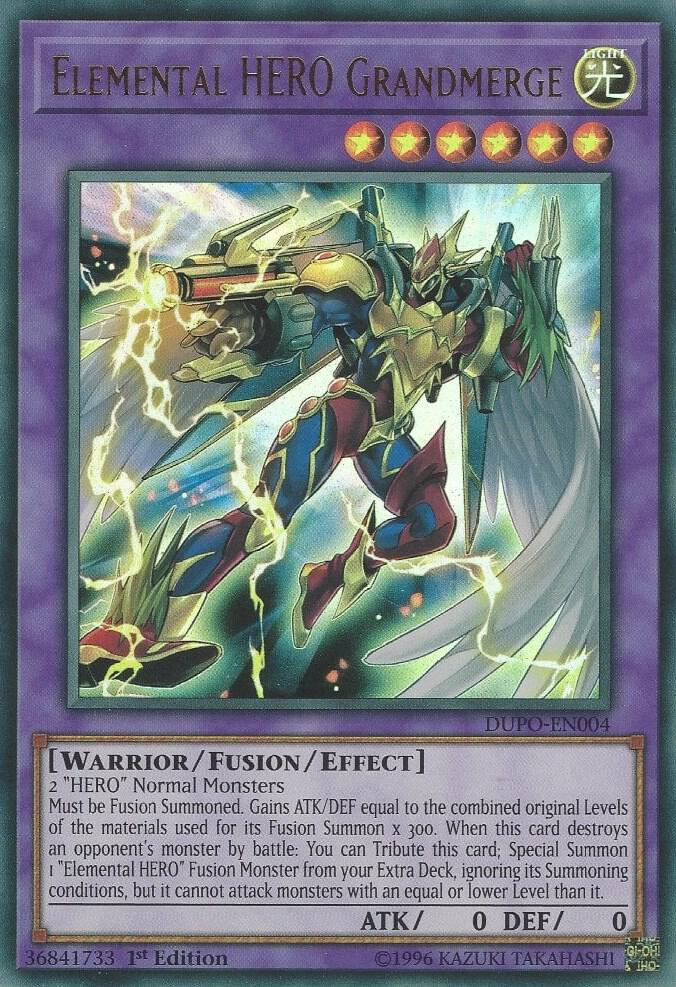 Elemental HERO Grandmerge DUPO-EN004 card from Duel Power