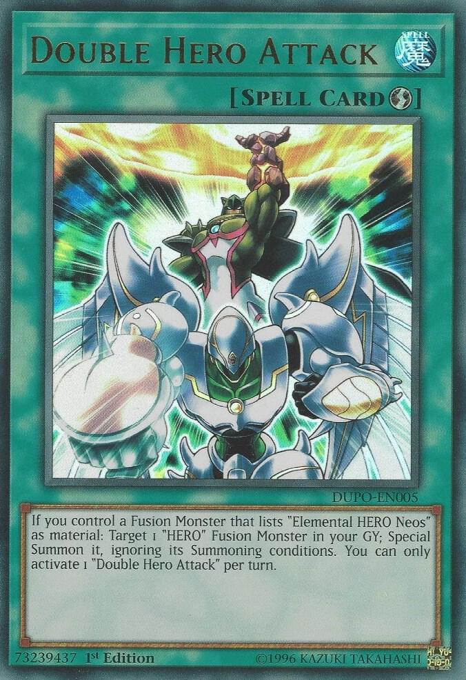 Double Hero Attack DUPO-EN005 card from Duel Power