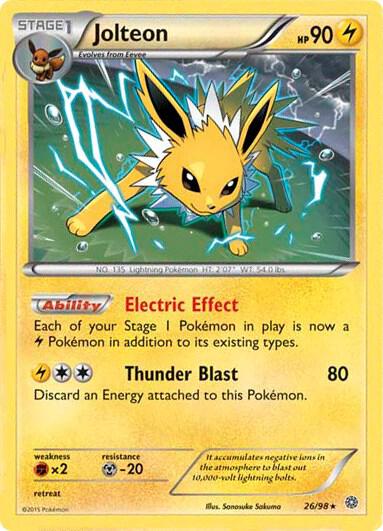 Jolteon - 26/98 (Cosmos Holo) 026/098 card from Miscellaneous Cards & Products