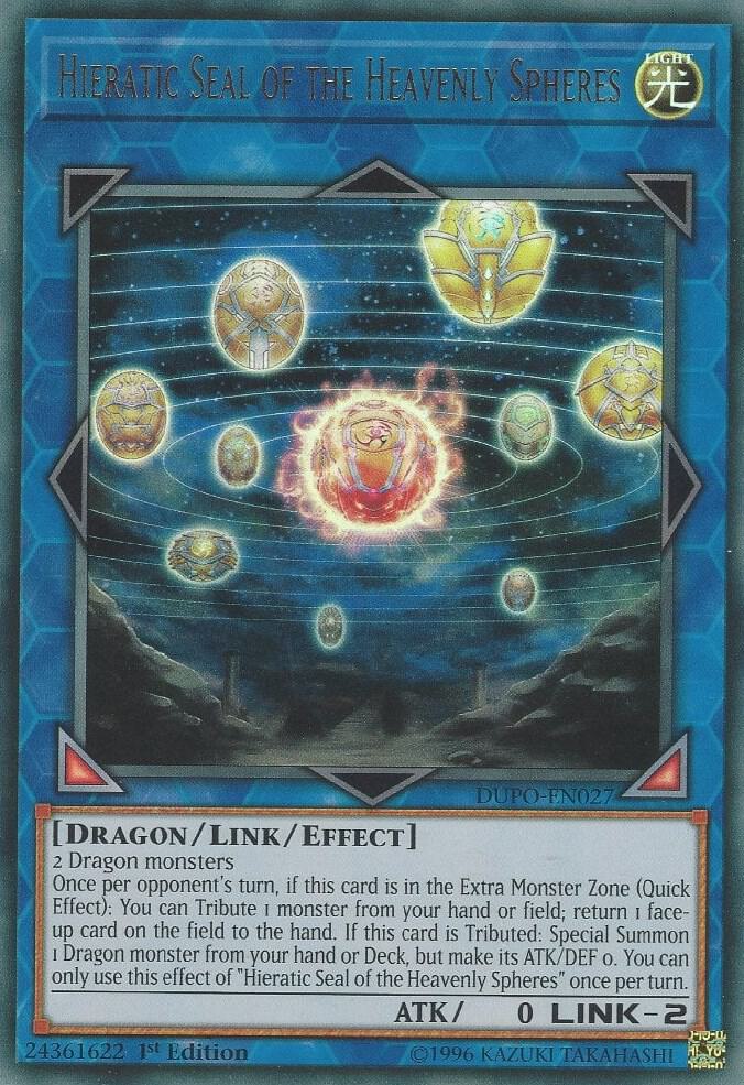 Hieratic Seal of the Heavenly Spheres DUPO-EN027 card from Duel Power
