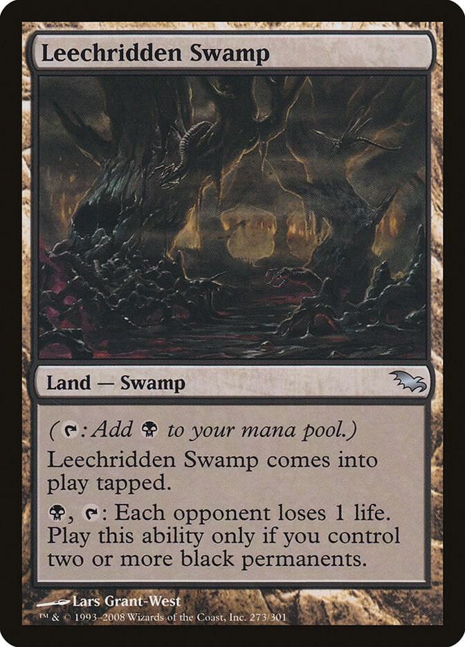 Leechridden Swamp 273 card from Shadowmoor