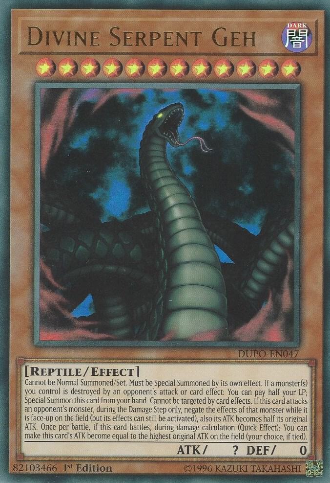 Divine Serpent Geh DUPO-EN047 card from Duel Power