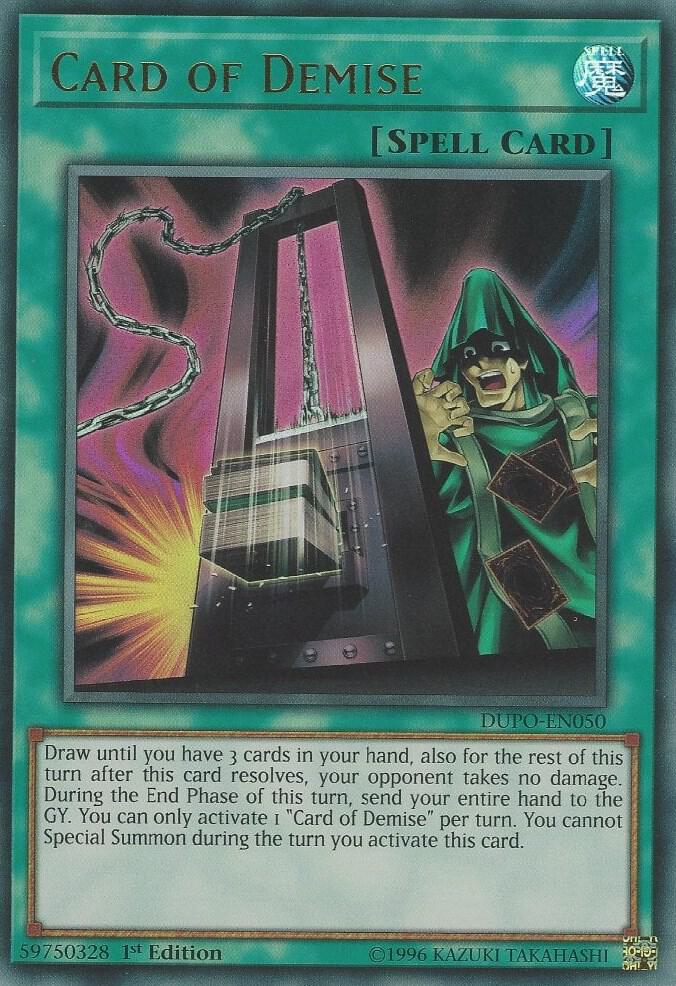 Card of Demise DUPO-EN050 card from Duel Power