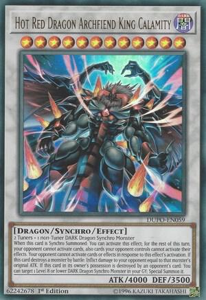 Hot Red Dragon Archfiend King Calamity DUPO-EN059 card from Duel Power