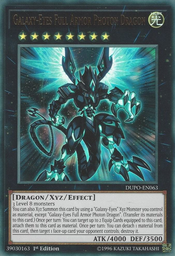 Galaxy-Eyes Full Armor Photon Dragon DUPO-EN063 card from Duel Power