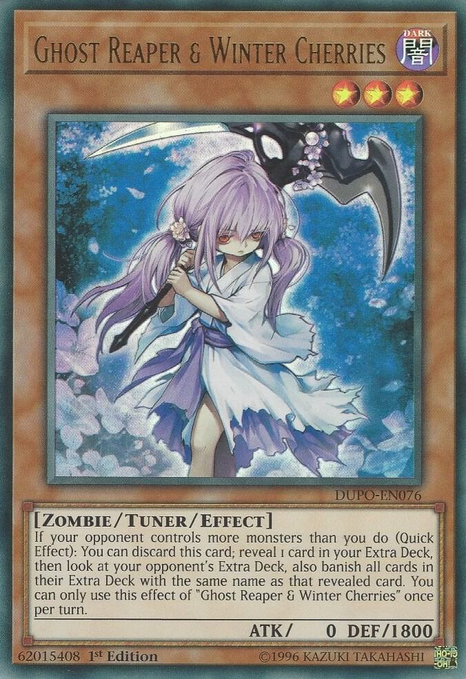 Ghost Reaper & Winter Cherries DUPO-EN076 card from Duel Power