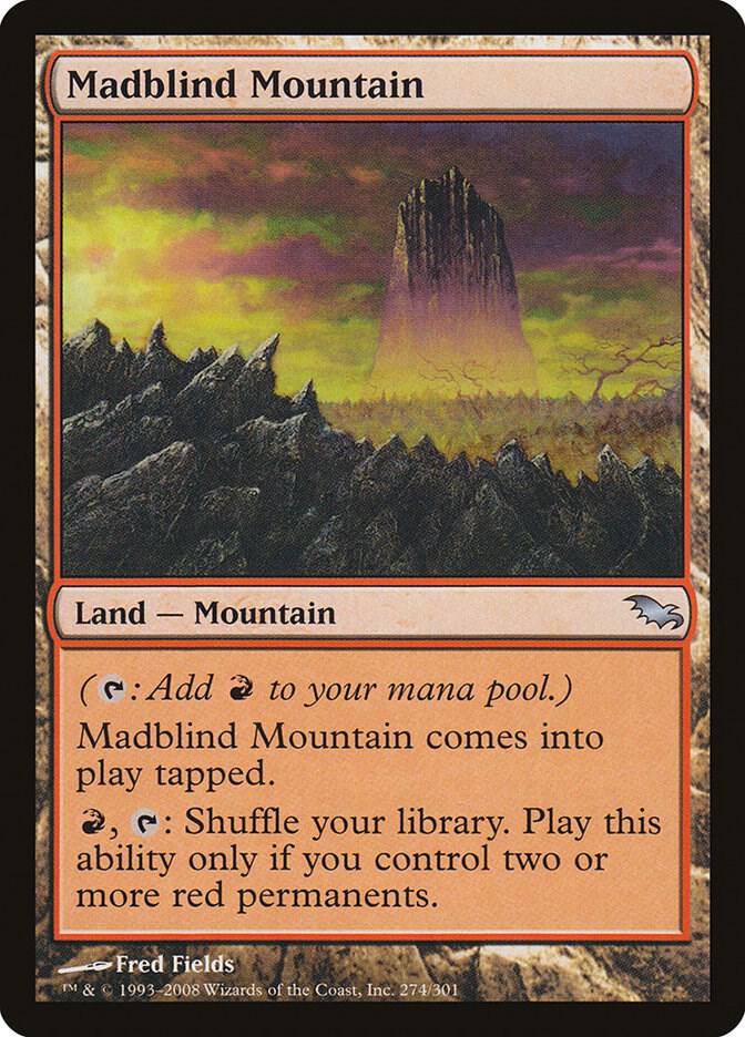 Madblind Mountain 274 card from Shadowmoor