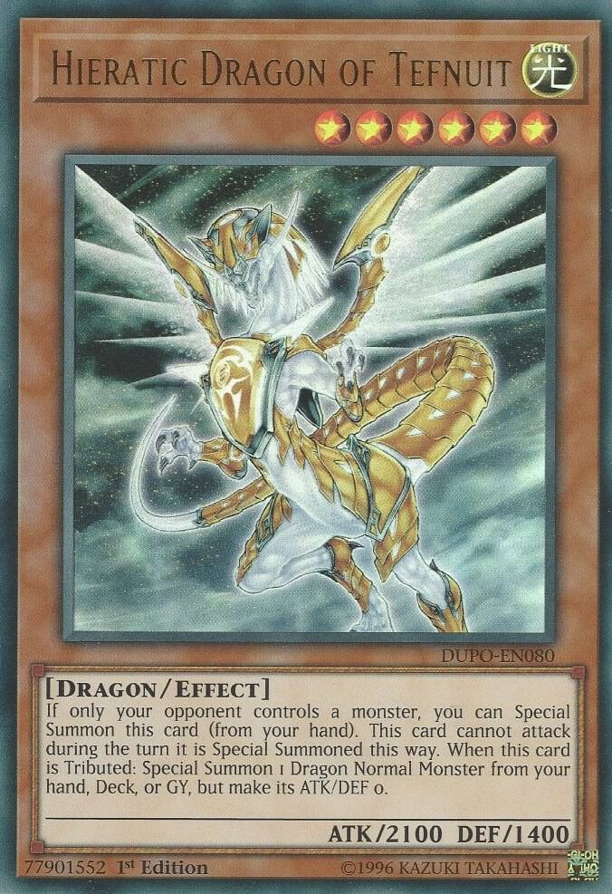 Hieratic Dragon of Tefnuit DUPO-EN080 card from Duel Power