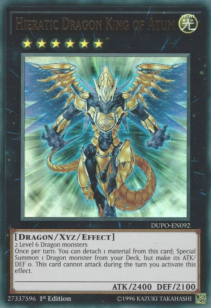 Hieratic Dragon King of Atum DUPO-EN092 card from Duel Power