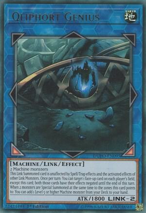 Qliphort Genius DUPO-EN095 card from Duel Power