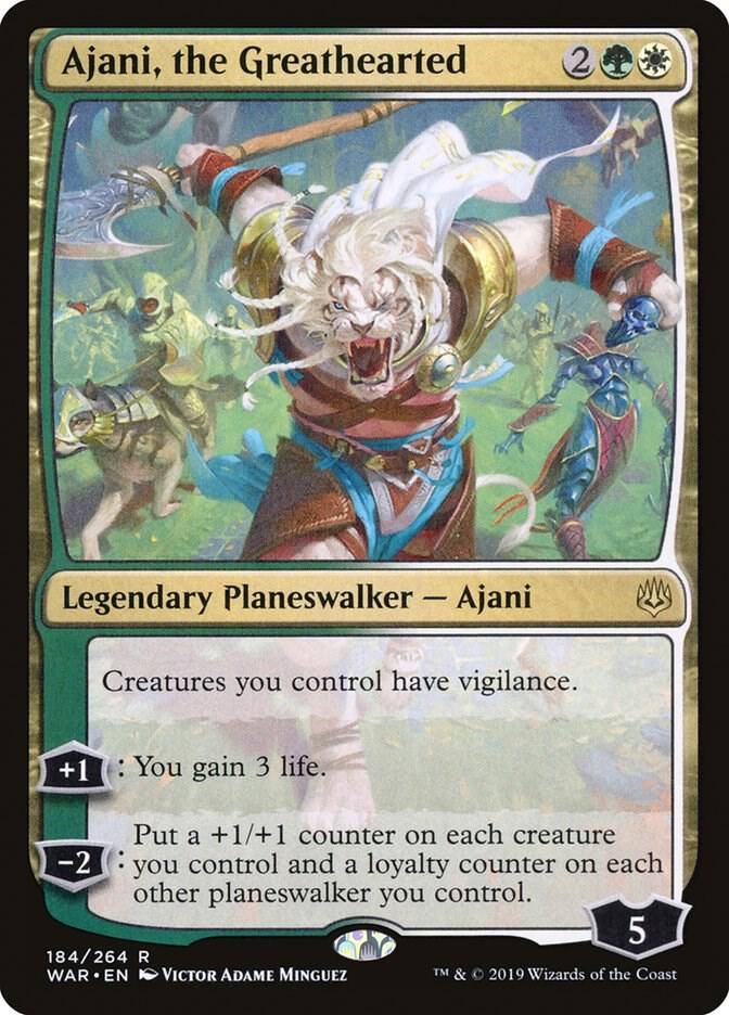 Ajani, the Greathearted 184 card from War of the Spark