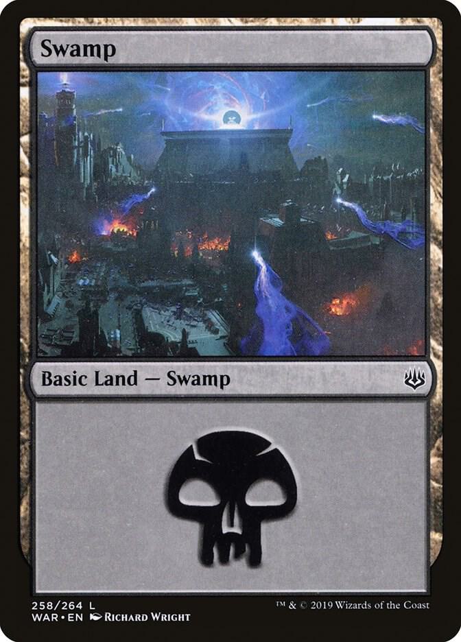 Swamp 258 card from War of the Spark