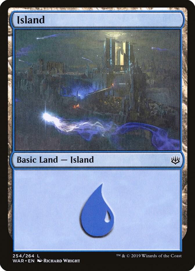 Island 254 card from War of the Spark