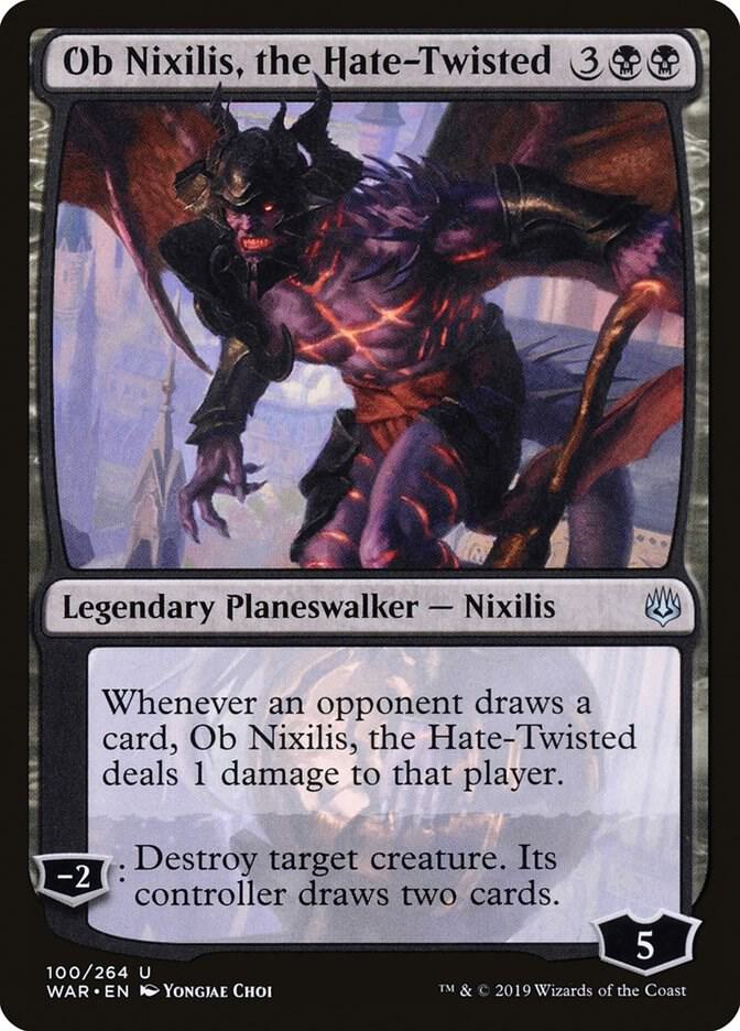 Ob Nixilis, the Hate-Twisted 100 card from War of the Spark