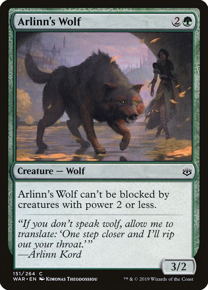 Arlinn's Wolf 151 card from War of the Spark
