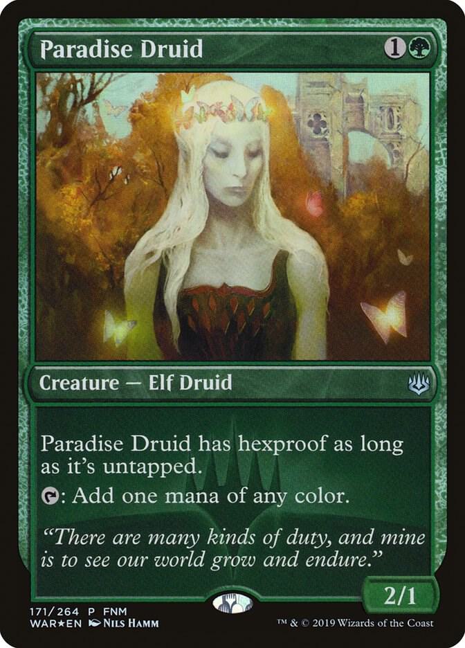 Paradise Druid 171 card from FNM Promos
