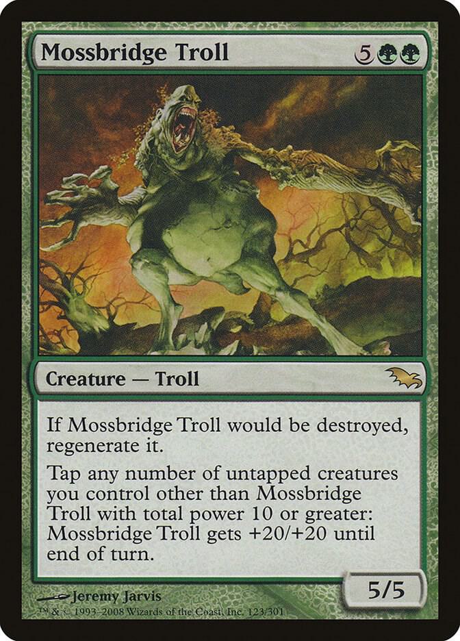 Mossbridge Troll 123 card from Shadowmoor